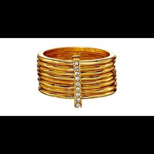 Gorgeous Avon multi layer ring in told tone